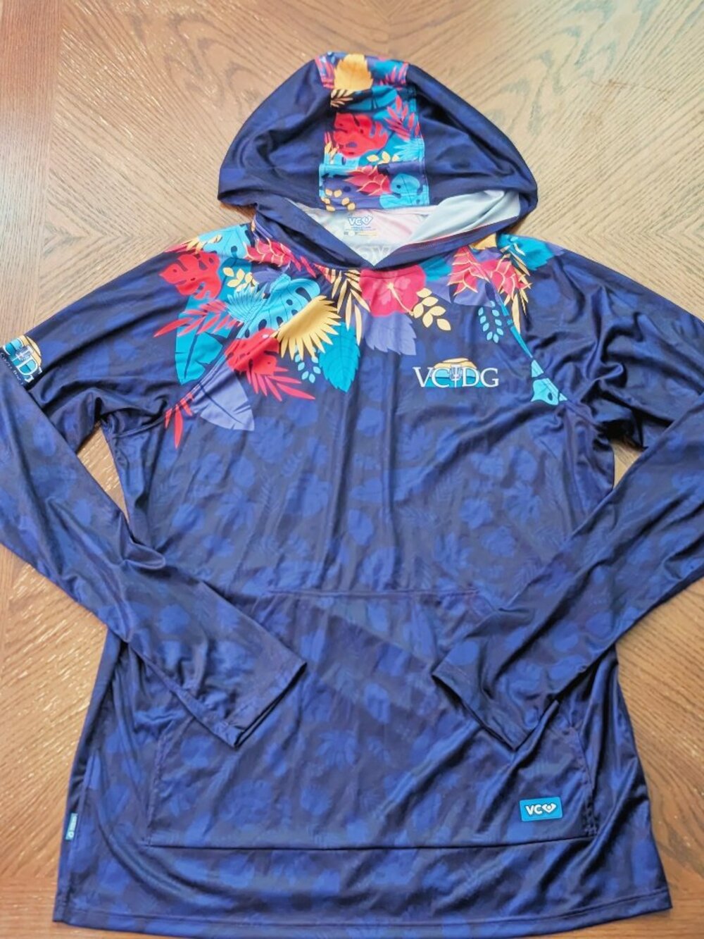 Tropical Vicious Circle Logo Pullover Hoodie Purple Mens XL Pockets